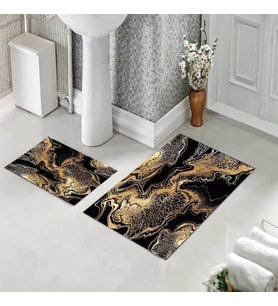 Banyo Halısı Ikili Klozet Takımı Kaymaz Tabanlı (60 xm x 100 cm + 40 cm x 60 cm) 