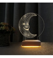 Aydede 3d Led Gece Lambası Doğumgünü Hediyesi Lamba (Sarı)