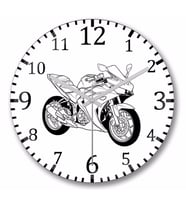 Yamaha Yzf R25 Duvar Saati Bombeli Gercek Cam