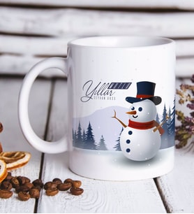 BK Gift Kişiye Özel İsimli Yılbaşı Mutlu Yıllar Beyaz Kupa Bardak-19