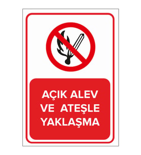 MIGNATIS - Açık Alev Ve Ateşle Yaklaşma Levhası - Sac Malzeme 35x50cm