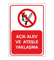 MIGNATIS - Açık Alev Ve Ateşle Yaklaşma Levhası - Sac Malzeme 35x50cm
