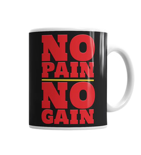 No Pain No Gain Kupa Bardak Porselen