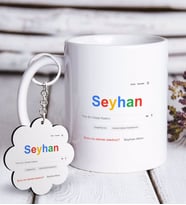 BK Gift Kişiye Özel Google Yılın En Güzel Kadını Beyaz Kupa ve Anahtarlık Hediye Seti (Model 1)