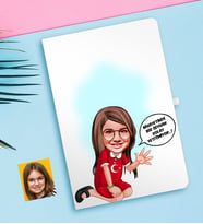 BK Gift Kişiye Özel Kız Çocuk Kolay Yetişmiyor Karikatürlü Beyaz Defter-3