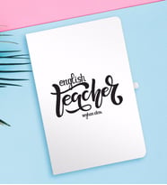 BK Gift Kişiye Özel İngilizce Öğretmeni Beyaz Defter-15