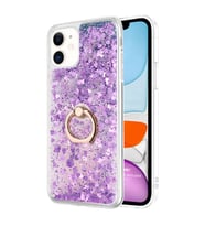 Microsonic Apple iPhone 11 Kılıf Glitter Liquid Holder Mor