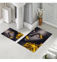 Banyo Halısı Ikili Klozet Takımı Kaymaz Tabanlı (60 xm x 100 cm + 40 cm x 60 cm) 