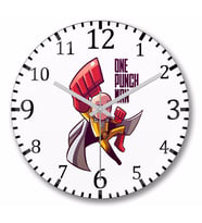 One Punch Man Duvar Saati Bombeli Gercek Cam