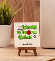 Teknoloji Ve Tasarım Öğretmenine Hediye Taş Dekor