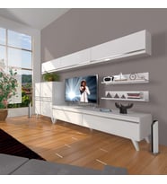 Decoraktiv Eko 8 Mdf Std Retro Tv Ünitesi Tv Sehpası (Beyaz)