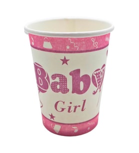 Baby Shower Karton Bardak, Pembe - 8 Adet (STD)