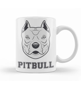Pug Köpek Pit Bull Face Pitbull Aşıklar Kupa Bardak Porselen