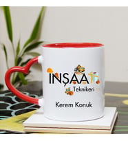 İnşaat Teknikeri Kupa Bardağı Kalpli
