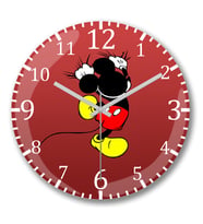MIckey Escalador 2 Duvar Saati Bombeli Gercek Cam