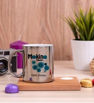 Makine Teknikeri Ahşap Altlıklı Mumlu Silver Kupa Bardak