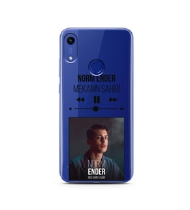 Norm Ender Mp3 Tasarımlı Süper Şeffaf Silikon Telefon Kılıfı Huawei Honor 8A