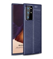 Microsonic Samsung Galaxy Note 20 Ultra Kılıf Deri Dokulu Silikon Lacivert