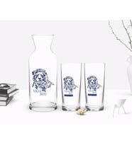 BK Gift Kişiye Özel Renkli Baskılı Aslan Sütü Tasarımlı İkili Rakı Bardağı ve Karaf Hediye Seti-1 (Model 1)
