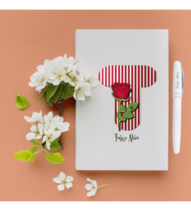 İsime Özel Hediye Harf Defter Kalem Seti - 29 (Beyaz)