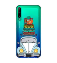 Tatil Araba Tasarımlı Süper Şeffaf Silikon Telefon Kılıfı Huawei P40 Lite E