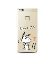 Snoopy Tasarımlı Süper Şeffaf Silikon Telefon Kılıfı Huawei P10 Lite 