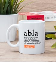 Abla Kelime Anlamı Beyaz Kupa Bardak