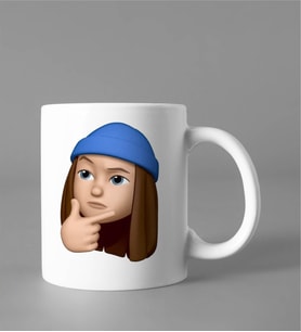 Emoji Kız Stiker Kupası