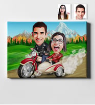 BK Gift Kişiye Özel Karikatür Kanvas Tablo 50x70cm 8