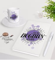 BK Gift Kişiye Özel İyi Ki Doğdun Beyaz Defter Kalem Türk Kahvesi Fincanı Seti-2 (Model 1)