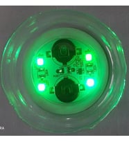 Parti Led Dekor Bardak Şişe Etiket Parlak 4 LED Flaş ve Düz Yanma 45mm YEŞİL