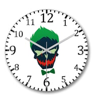 Suicide Squad Joker Duvar Saati Bombeli Gercek Cam