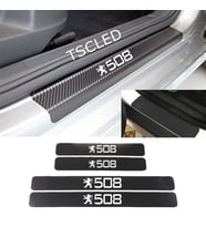 Peugeot 508 Karbon Kapı Eşiği Koruma Sticker Yapıştırma (4 Adet)