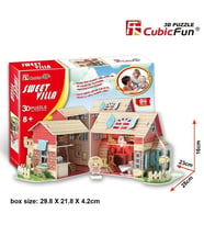 Cubic Fun 3D 84 Parça Puzzle Sevimli Villa Bebek Evi