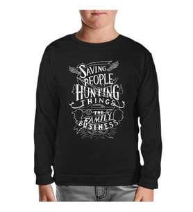 Supernatural - The Family Business Siyah Çocuk Sweatshirt
