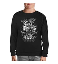 Supernatural - The Family Business Siyah Çocuk Sweatshirt