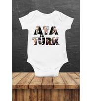 ATATÜRK Baskılı Bebek Body Zıbın