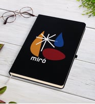 Miro Tasarımlı Siyah Defter