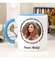 Anneler Günün Kutlu Olsun Kupa Bardağı (Mavi)