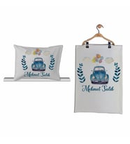 Pia Baby GL 2011 İsme Özel Arabalı Bebek Yastık Battaniye Set