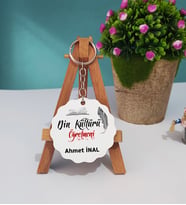 Din Kültürü Öğretmeni Ahşap Anahtarlık