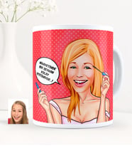 BK Gift Kişiye Özel Bayan Kolay Yetişmiyor Karikatür Beyaz Kupa Bardak - 7