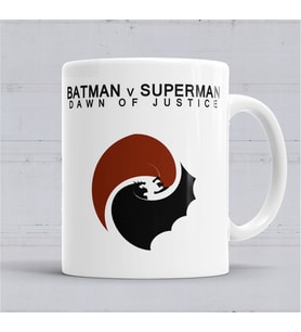 DC Superman VS Batman Kupa Bardak Porselen