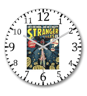 Stranger Things  Duvar  Saati  Bombeli Gercek Cam