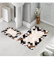 Banyo Halısı Ikili Klozet Takımı Kaymaz Tabanlı (60 xm x 100 cm + 40 cm x 60 cm) 