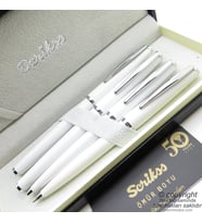 Scrikss 33 4'lü Kalem Set Beyaz  Dolma Kalem + Roller Kalem + Tükenmez Kalem + Versatil Kalem Seti  İsme Özel Kalem  Hediye Kalem