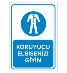 MIGNATIS - Koruyucu Elbisenizi Giyin Levhası - Sac Malzeme 25x35cm