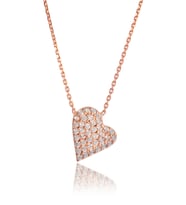 Pave Kalp Kolye - Rose