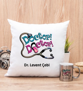 Doktor Doktor Yastık ve Silver Kupa Bardak