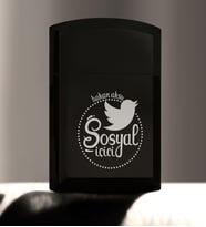 BK Gift Kişiye Özel Sosyal İçici Siyah Metal Çakmak  1